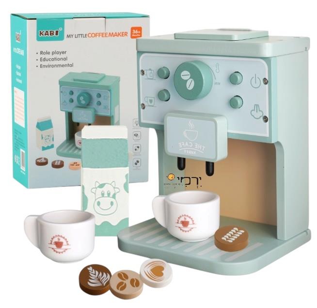 מכונת קפה + אביזרים מעץ