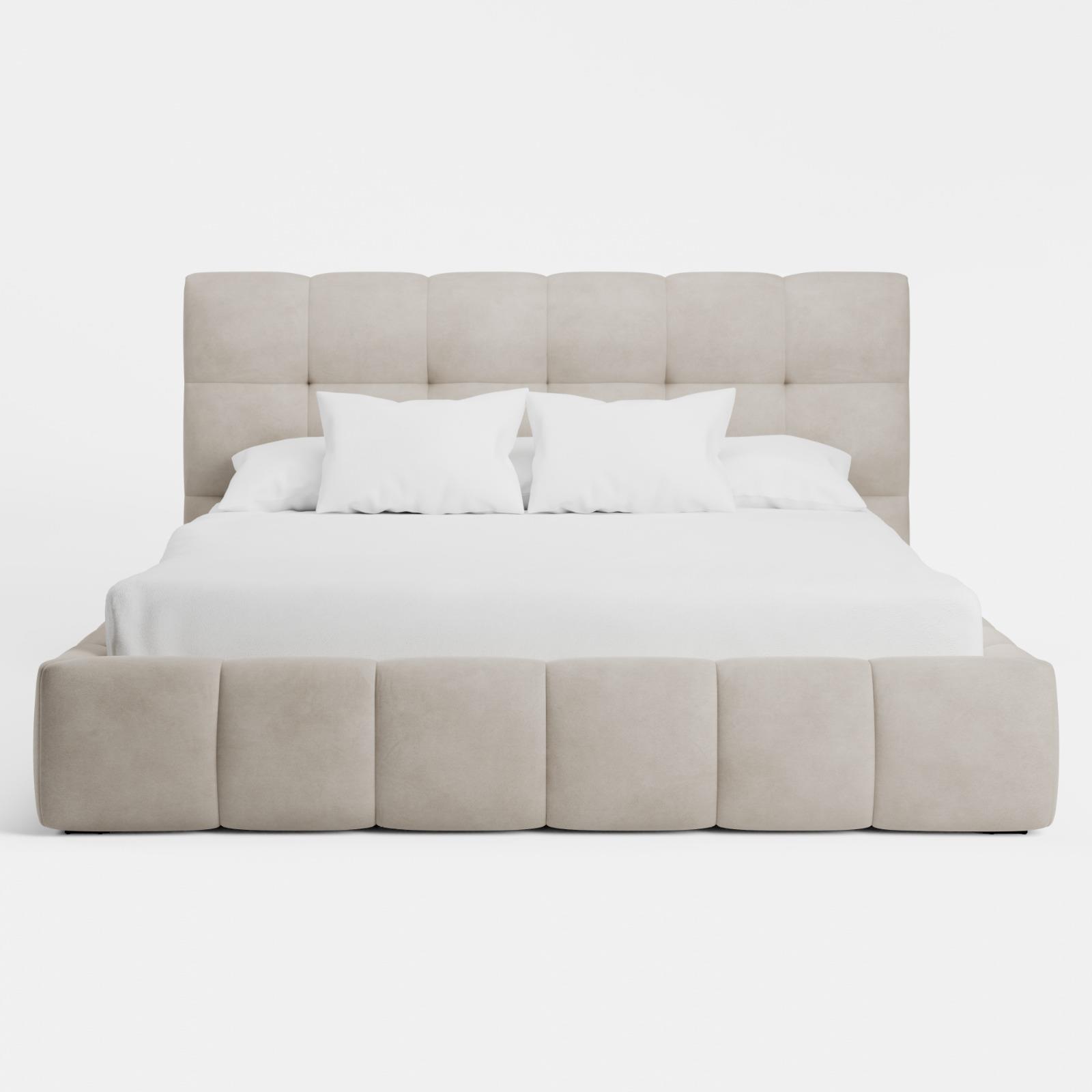 מיטה מרופדת ספיר +מזרן פולימרים מתנה וזוג כריות מתנה מיטה מרופדת ספיר +מזרן פולימרים מתנה וזוג כריות מתנה