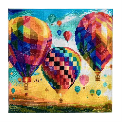 אומנות קריסטל - תמונת קנבס כדורים פורחים 30*30