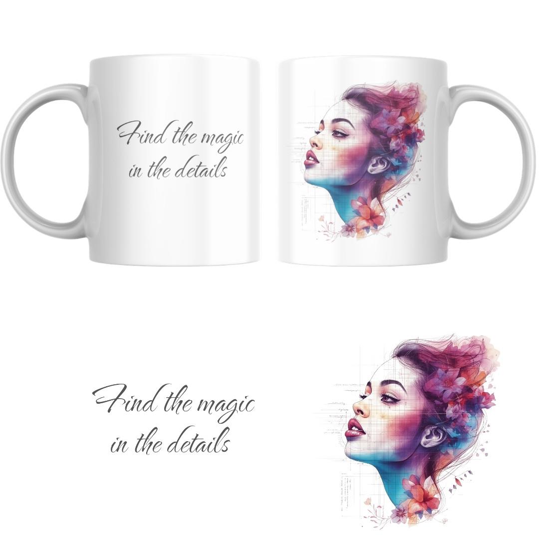 תקריב משפט השראה באנגלית על ספל קרמיקה מעוצב בסגנון אמנות נשית עכשווית תקריב משפט השראה באנגלית על ספל קרמיקה מעוצב בסגנון אמנות נשית עכשווית