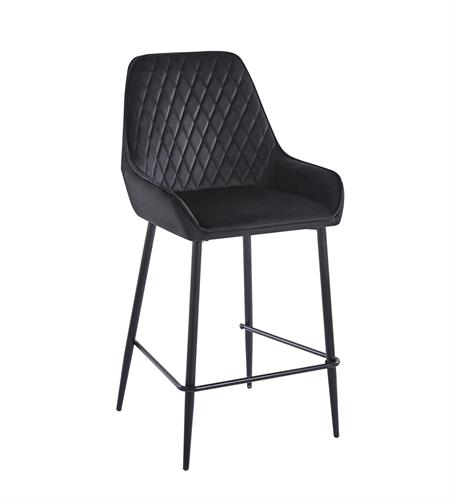 כסא בר מעוצב דגם לינקולן צבע שחור