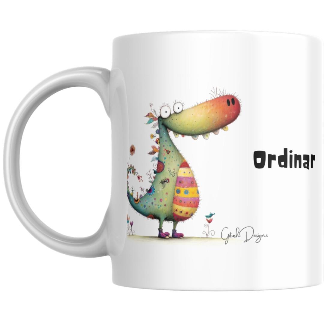 ספל דינו צבעוני – Ordinary is Overrated