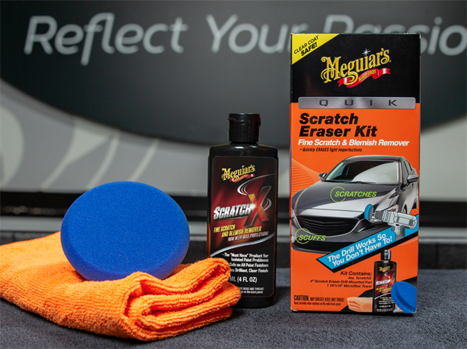 קיט מסיר שריטות למברגה - QUIK SCRATCH ERASER KIT מבית MEGUIAR'S