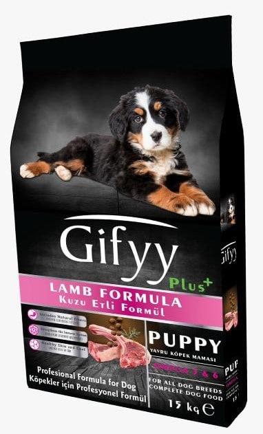 Giffy מזון לגורי כלבים בטעם כבש 15 ק"ג