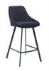 כסא בר מעוצב דגם סטאר בד צבע שחור