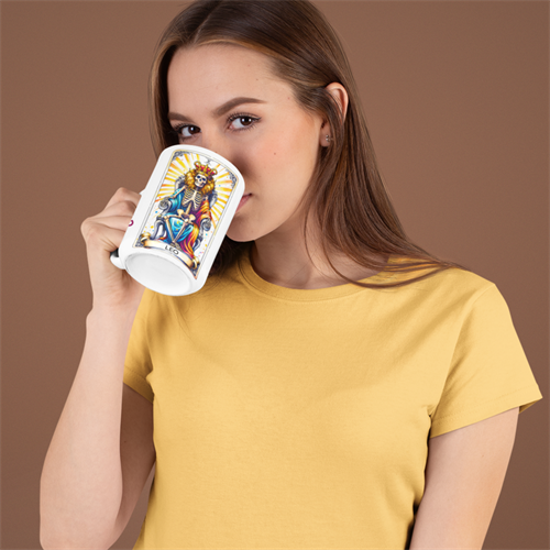 ספל אסטרולוגי אריה מתנה מקורית עם אמירה וביטחון עצמי