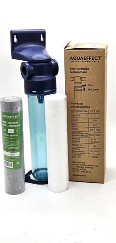 בית סנן שקוף 10" כניסה יציאה 3/4