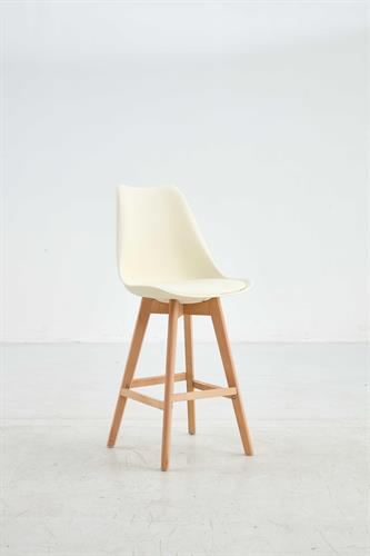 כסא בר מעוצב דגם פריז צבע בז מעץ