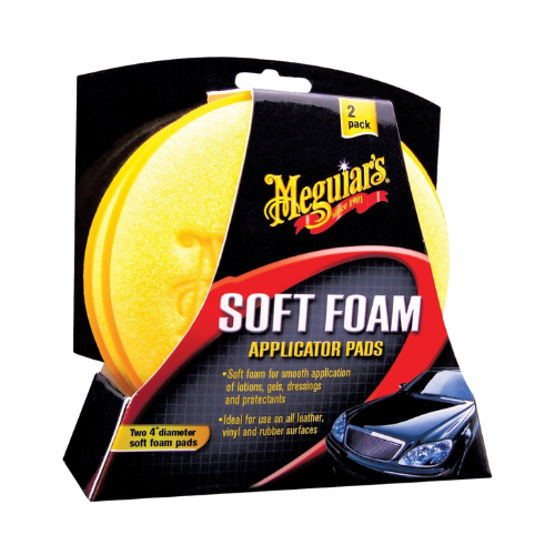 2 יחידות ספוגי יישום רכים לרכב - SOFT FOAM APPLICATOR PAD  מבית MEGUIAR'S