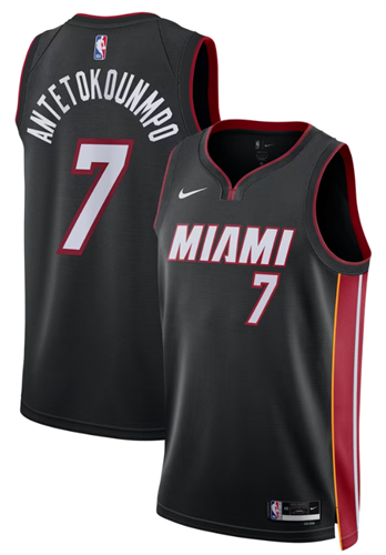 גופיית מיאמי היט יאניס אדטוקומבו NBA שחורה