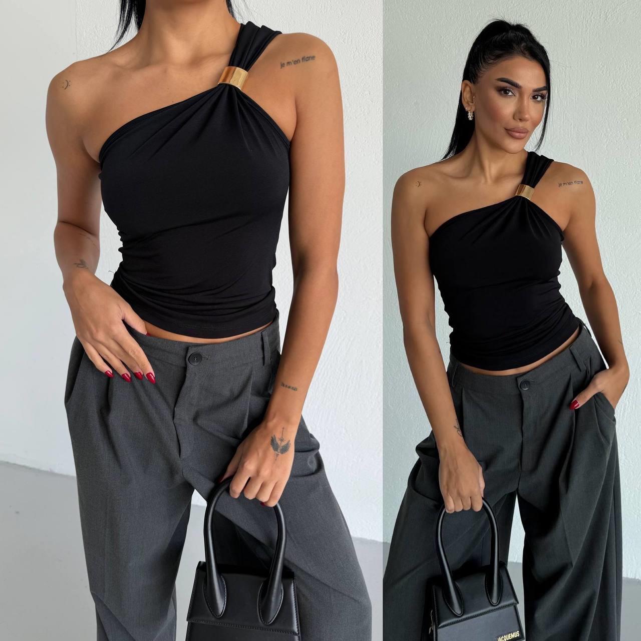 גופיה אבזם חצי כתף