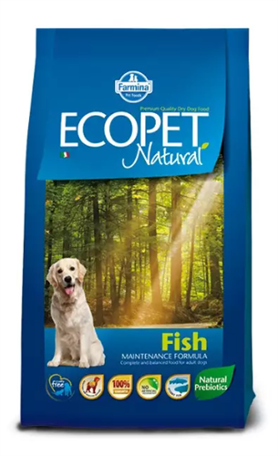 אקופט נטורל דגים כלב 12 קג Ecopet