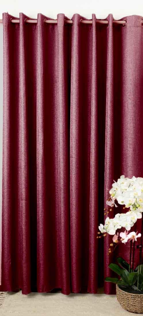 וילון דיווה חצי אטום צבע - בורדו