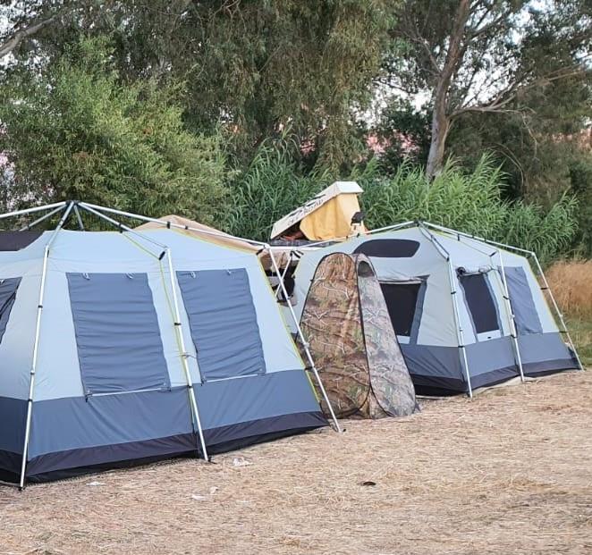 אוהל תא שירותים מקלחת ותא הלבשה צבעי הסוואה מתאים לתצוגות אופנה קמפינג לייף