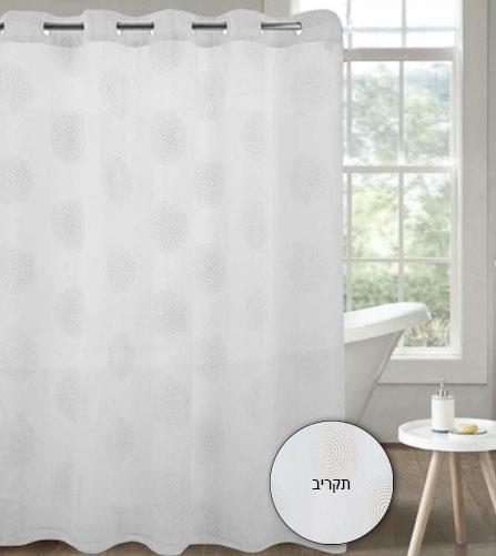 וילון אמבטיה דגם - סירקל Circle