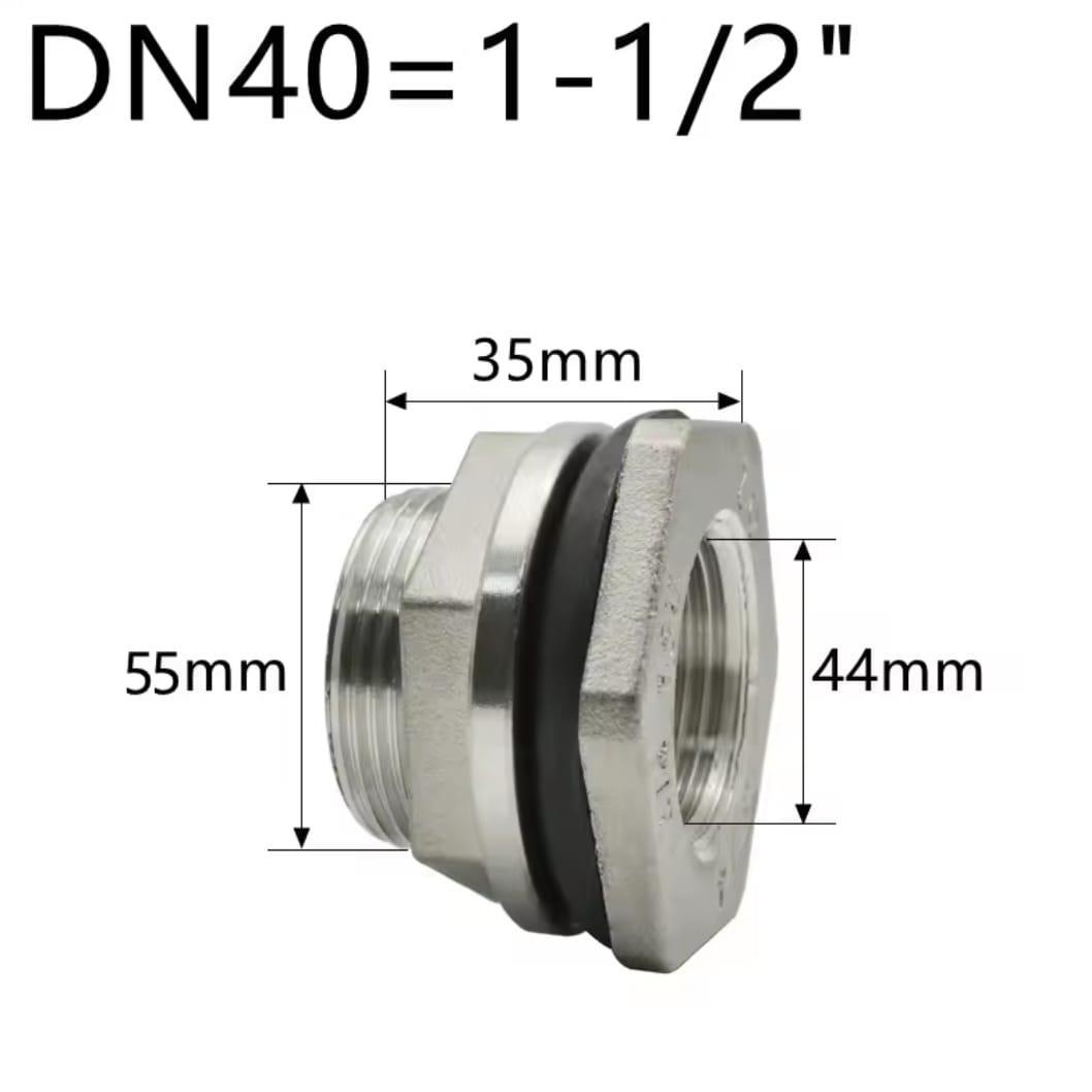 מופה נירוסטה 1 צול 32 מילימטר למעבר קיר הברגה פנימית קמפינג לייף מופה נירוסטה 1 צול 32 מילימטר למעבר קיר הברגה פנימית קמפינג לייף