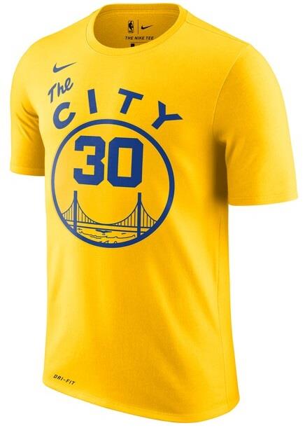 חולצה קצרה גולדן סטייט City צהובה NBA