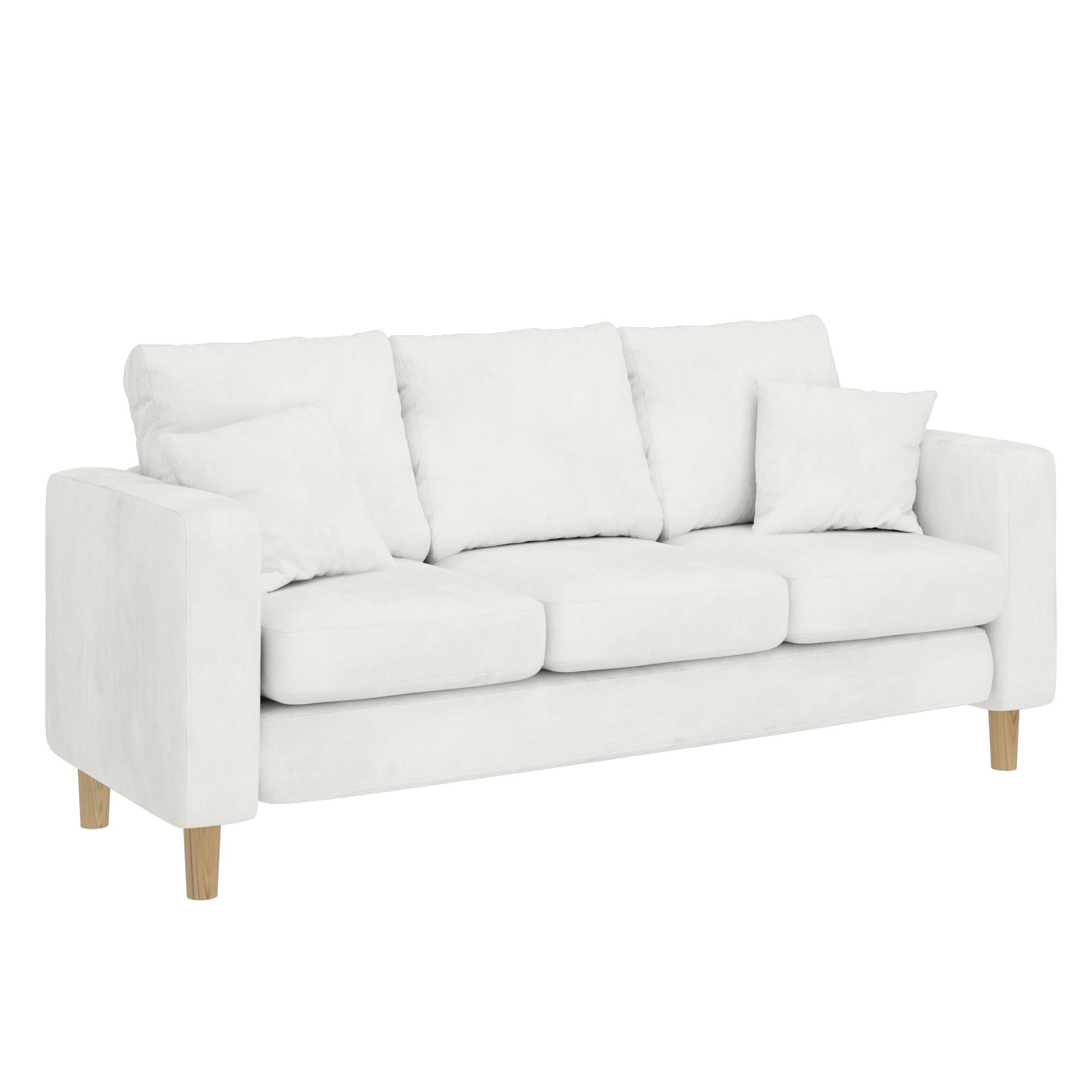 ספה תלת מושבית דגם ליסבון צבע לבן שנהב