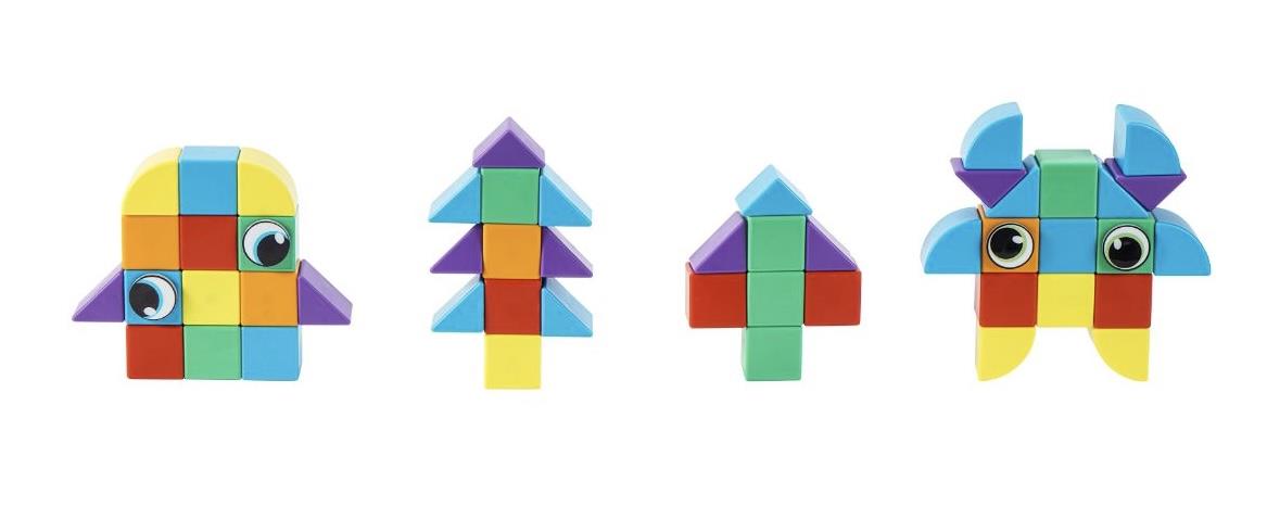 קוביות וצורות מגנט 42 חלקים