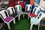 כריות לכיסאות צבע חום כרית מושב 40X40 סמ' עם שרוכים