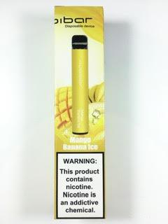 סיגריה אלקטרונית חד פעמית כ 1500 שאיפות Kubibar Disposable 20mg בטעם מנגו בננה אייס Mango Banana Ice