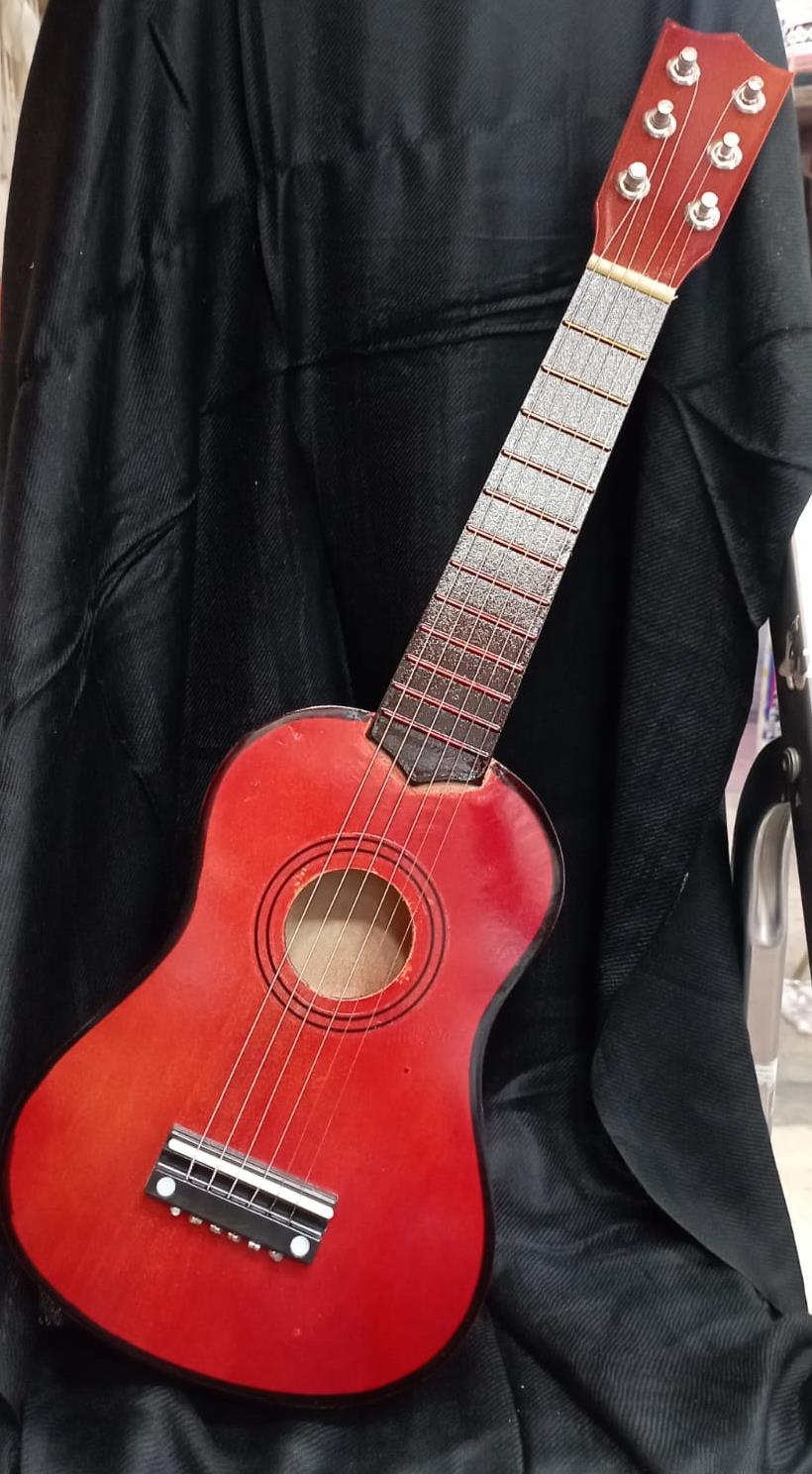 מיני גיטרה אדומה-חומה