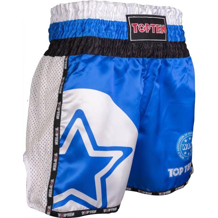 מכנס קיקבוקסינג TOP TEN WAKO Star Blue