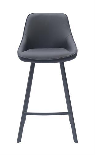 כסא בר מעוצב דגם סטאר דמוי עור שחור