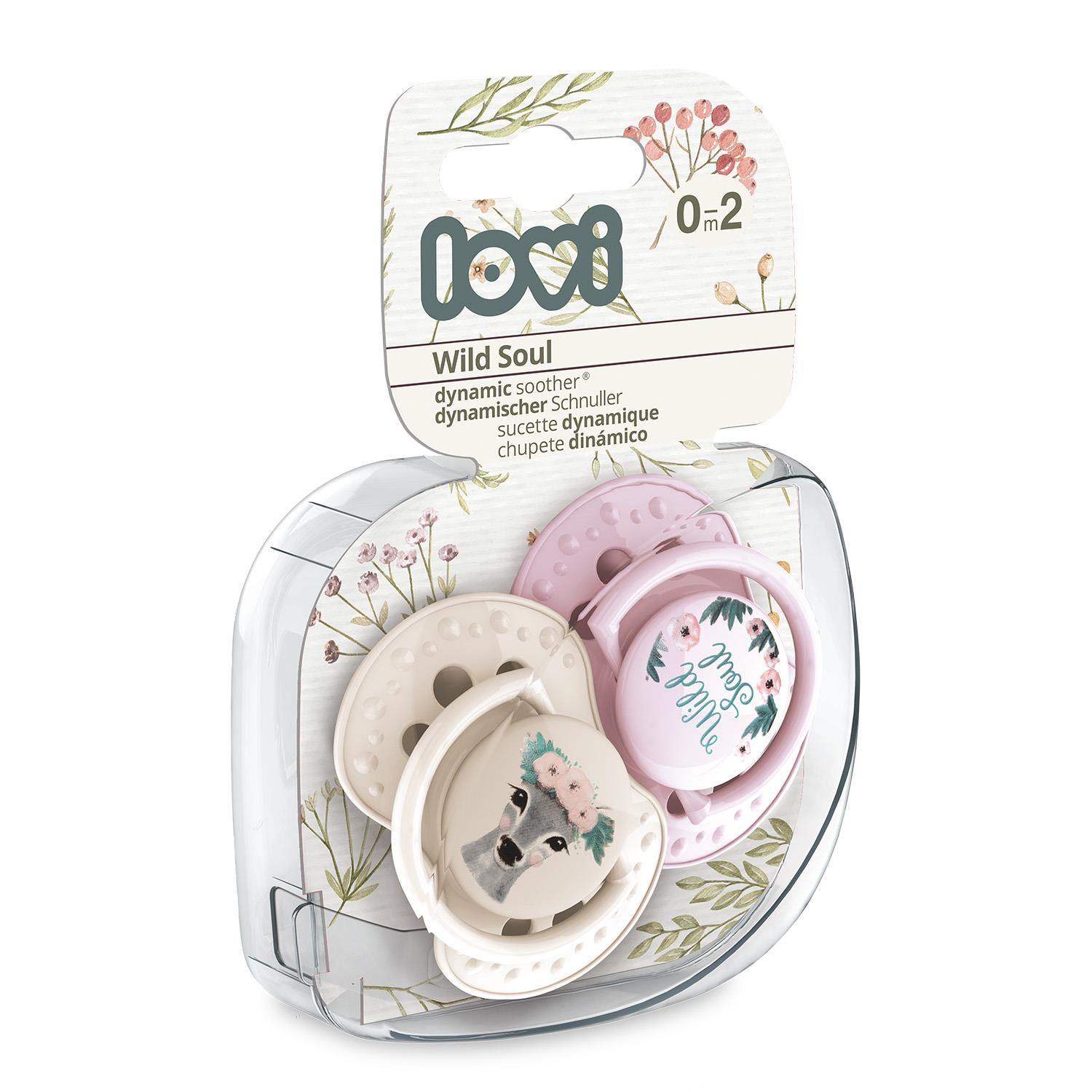 זוג מוצצי לאבי מהדורת טבע פראי 0-2 ורוד