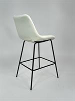 כסא בר מעוצב דגם ליסבון דמוי עור לבן