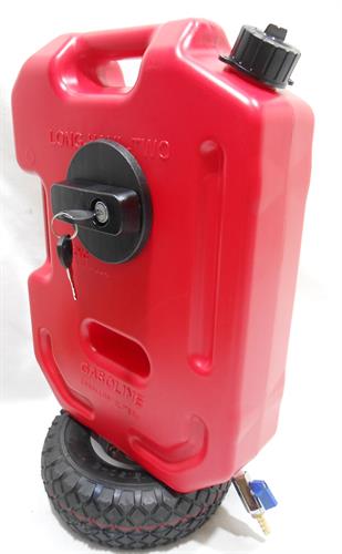 מיכל שטוח 10 ליטר  אדום עם ברז  כולל מתקן תליה ומנעול