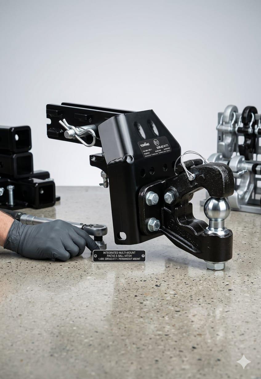 וו גרירה נשלף לשברולט סילברדו וטנדרים גדולים 6.35 על 6.35 סמ תפוח 50 MM באינצים 2.5 קמפינג לייף