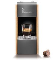 משלוח חינם - מכונת קפה אספרסו (צבע חום) TRE Espresso תוצרת איטליה עם 30 קפסולות מתנה!
