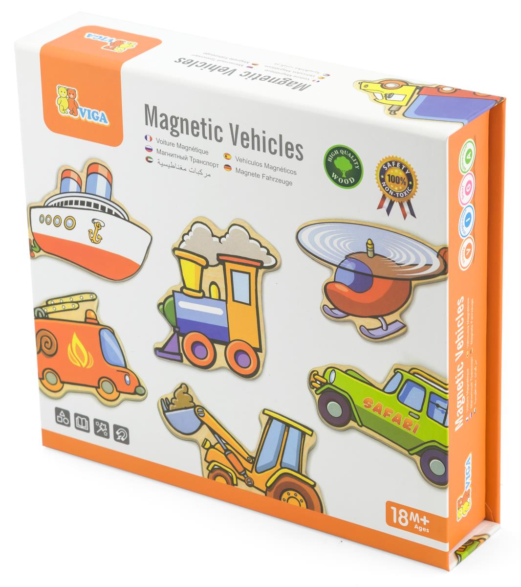 כלי תחבורה עץ מגנטיים