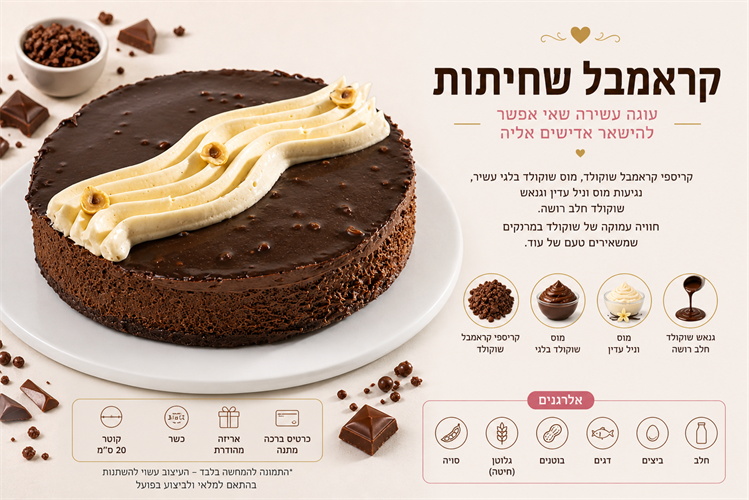 עוגת שחיתות  - חלבי