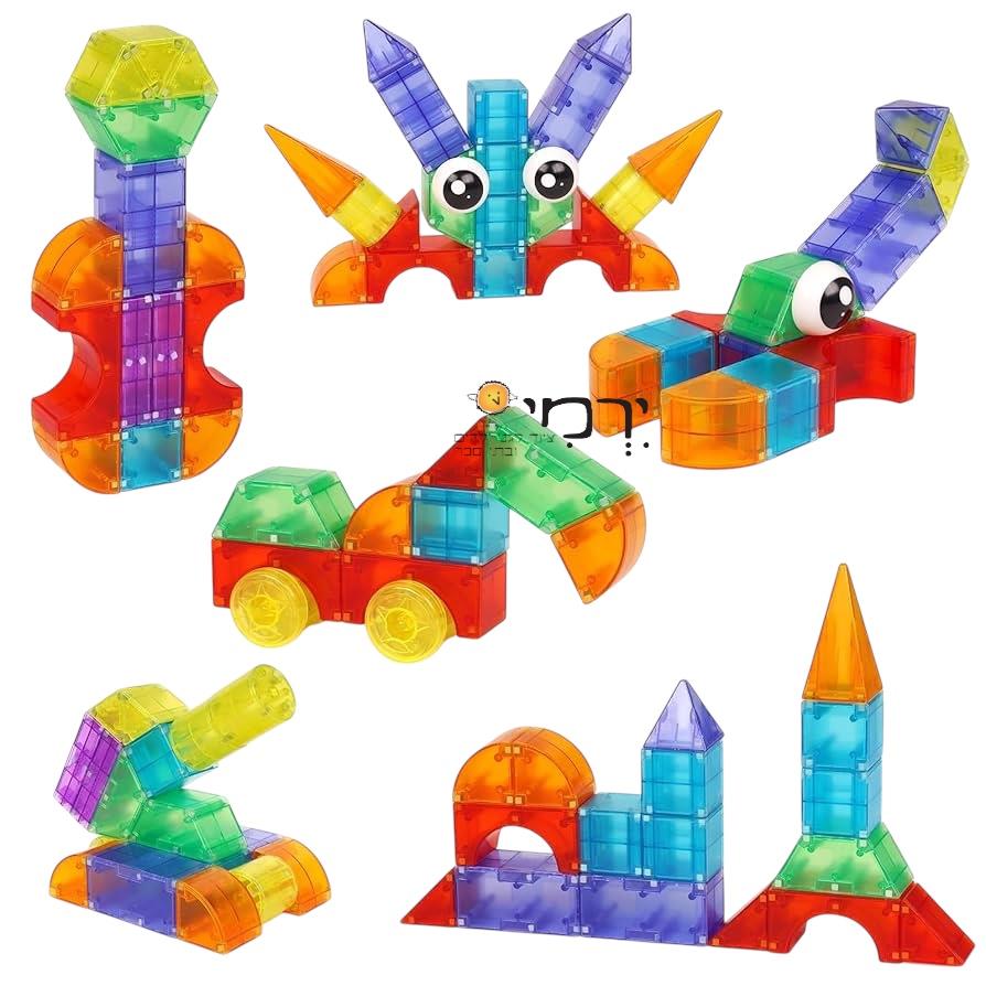 מגנטים צורות גאומטריות תלת מימד - 100 חלקים