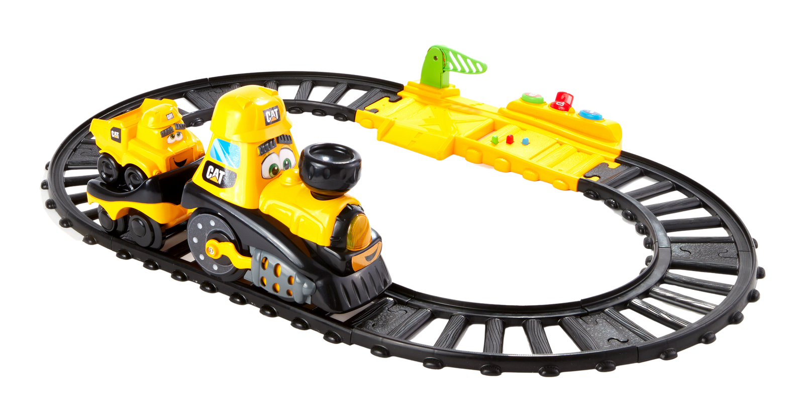 סט מסילות רכבת וחברים חשמלי מסדרת CAT JUNIOR