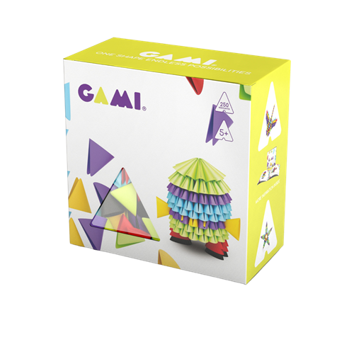 גאמי GAMI בסיס 250 יחידות משולשי סיליקון  אוריגמי מודולרי