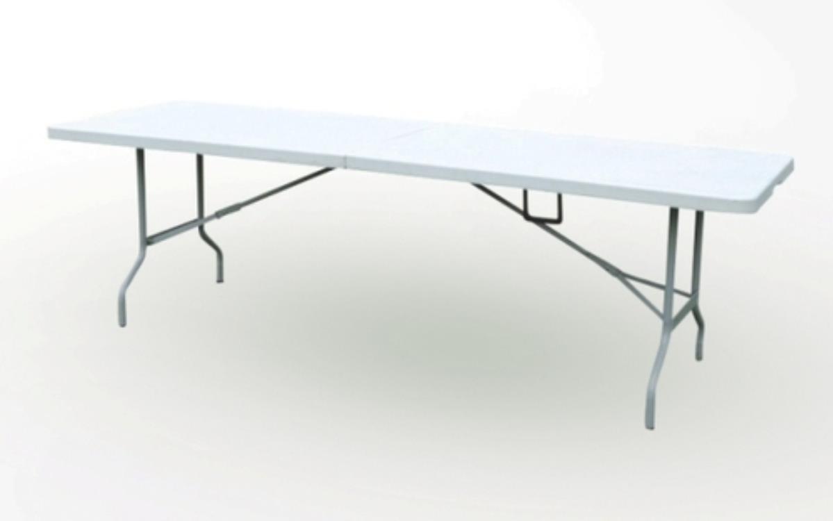 שולחן מתקפל  לבית ולשטח אורך 2.4  מטר רוחב 76 סמ' גובה 74 סמ  מתאים לאירוח ולתערוכות שולחן חזק 5748