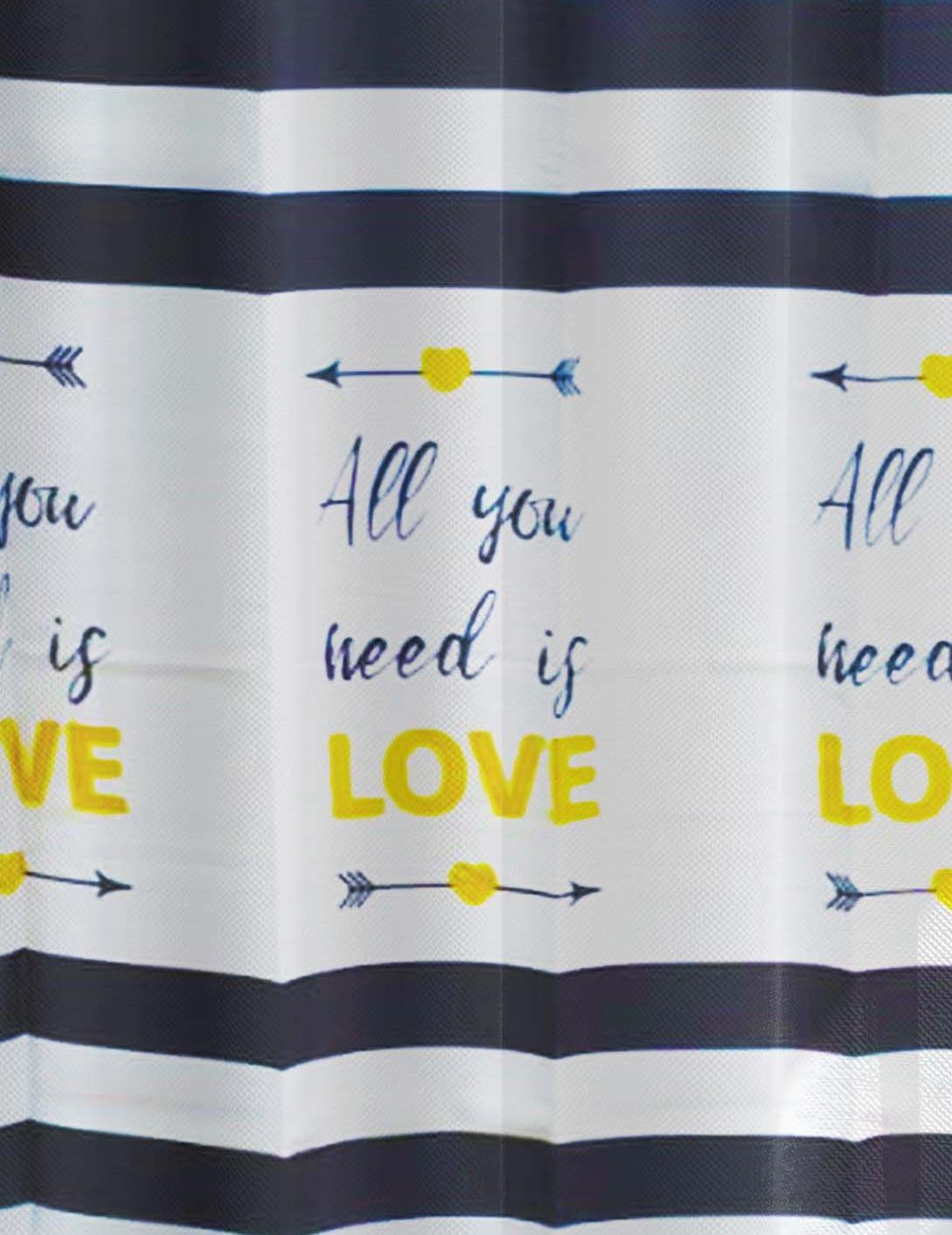 וילון אמבטיה מודפס דגם אהבה - Love *חיסול*