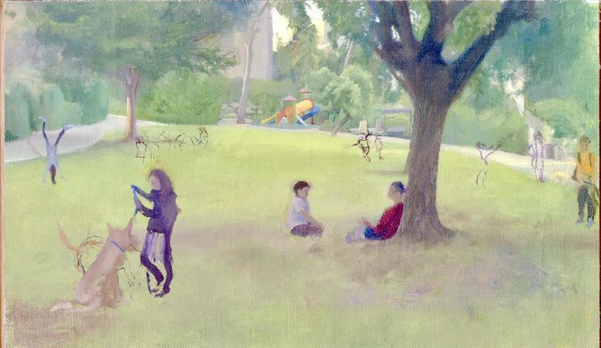 Trees in San Simon, 2021, oil on canvas, 30x40 cm