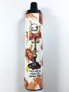 נרגילה אלקטרונית ניידת חד פעמית כ 7000 שאיפות Dr. Smoke Disposable 20mg בטעם תפוח אדום ולימון אייס