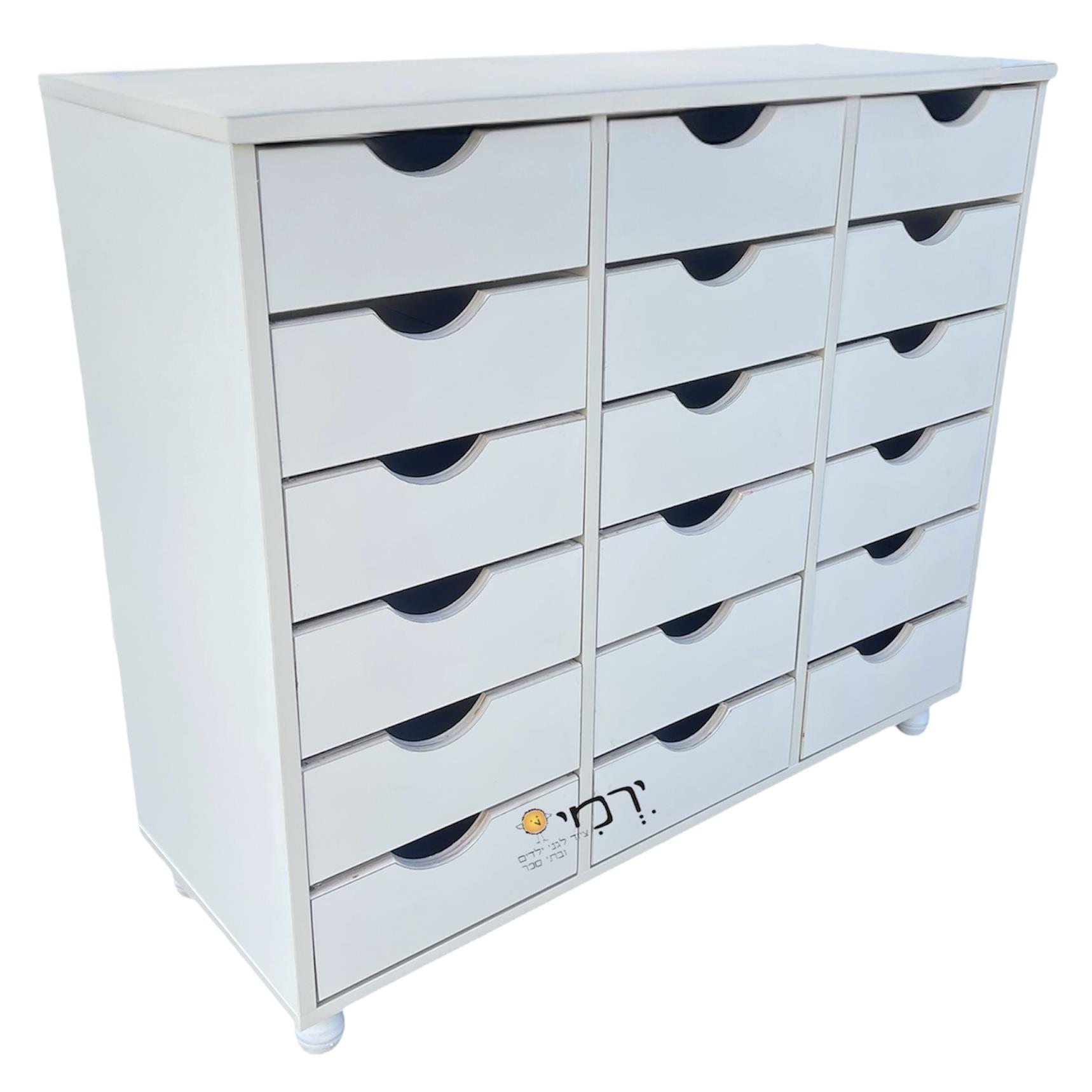 ארון 18 מגירות עץ