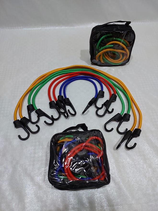 גומי קשירה סט 8 רצועות קוטר 8 ממ' במארז אחד כולל תיק אכסון קמפינג לייף