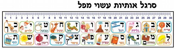 סרגל אותיות אות פותחת ממפל - 36 יח'