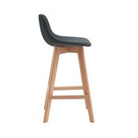כסא בר מעוצב דגם מרקש דמוי עור שחור