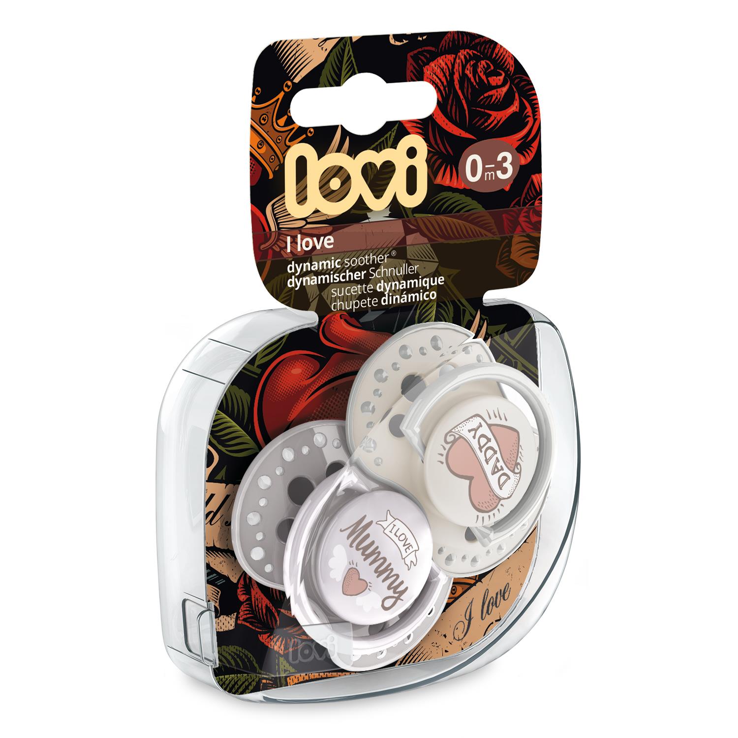 סט מוצצי לאבי מהדורת אהבה 0-3