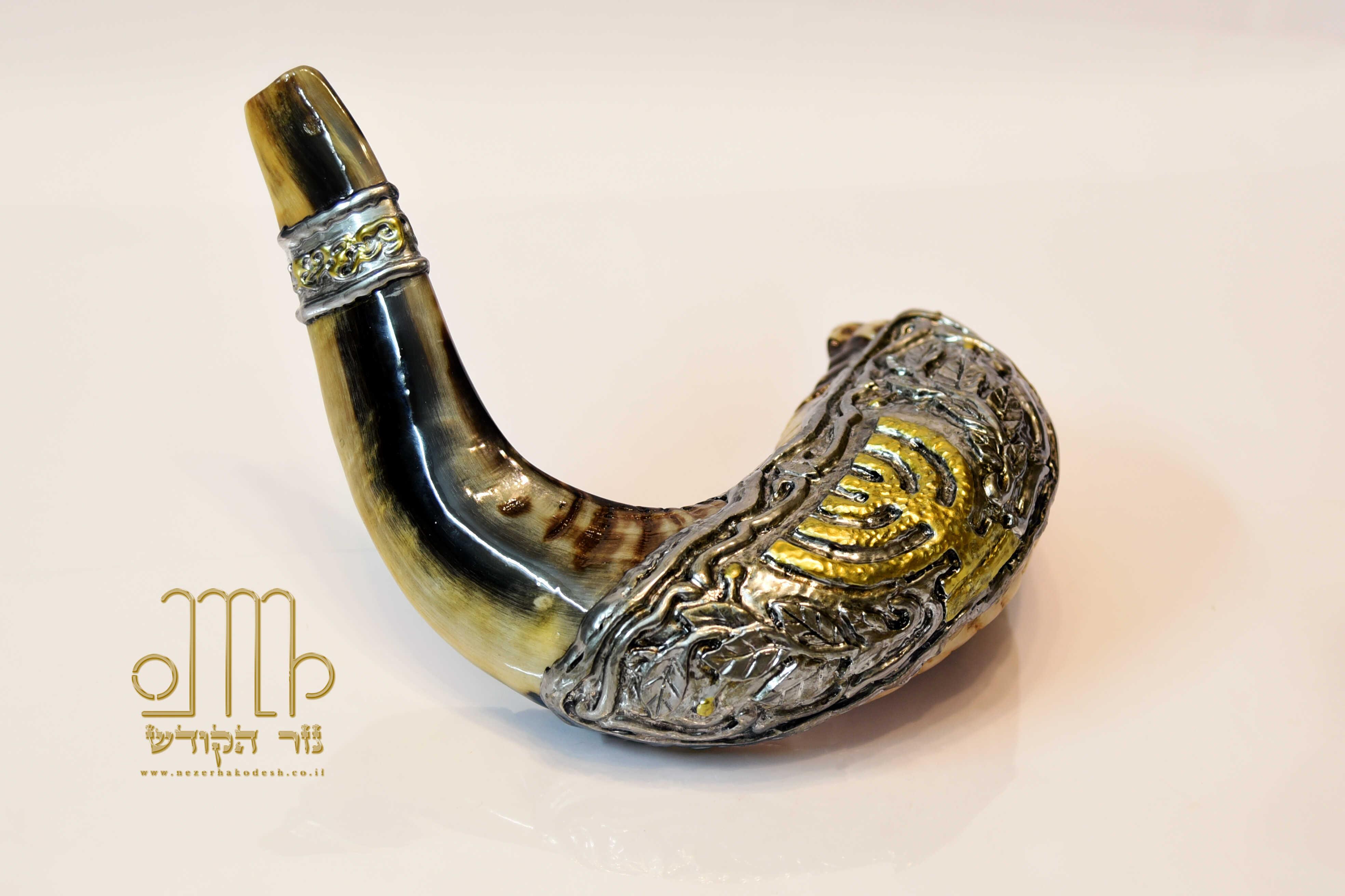 שופר נוי - ציפוי כסף