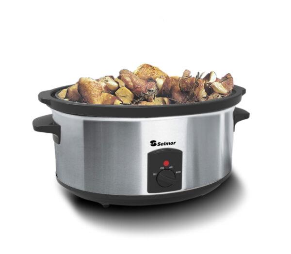 סיר בישול איטי סלמור סיר קרמי בנפח 6.5 ליטר