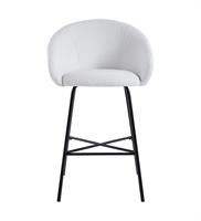 כסא בר מעוצב בוקלה דגם רויאל צבע לבן